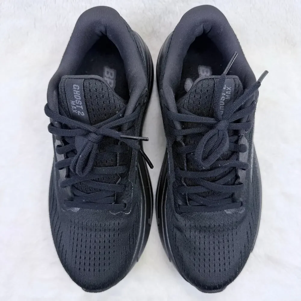Brooks Ghost Max 2 Womens Running Shoes Black Ebony Size 7 Max Cushion Neutral
